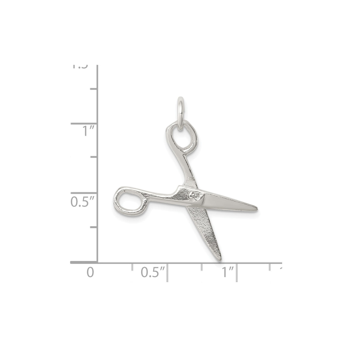 Sterling Silver Scissors Pendant Charm, Realistic Craftsmanship Symbol, Ideal for Hairstylists or Crafters