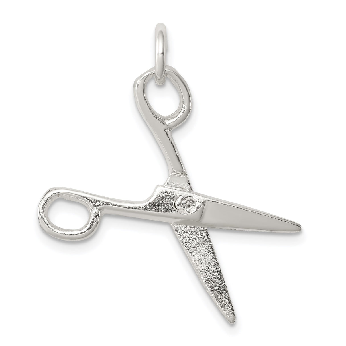 Sterling Silver Scissors Pendant Charm, Realistic Craftsmanship Symbol, Ideal for Hairstylists or Crafters