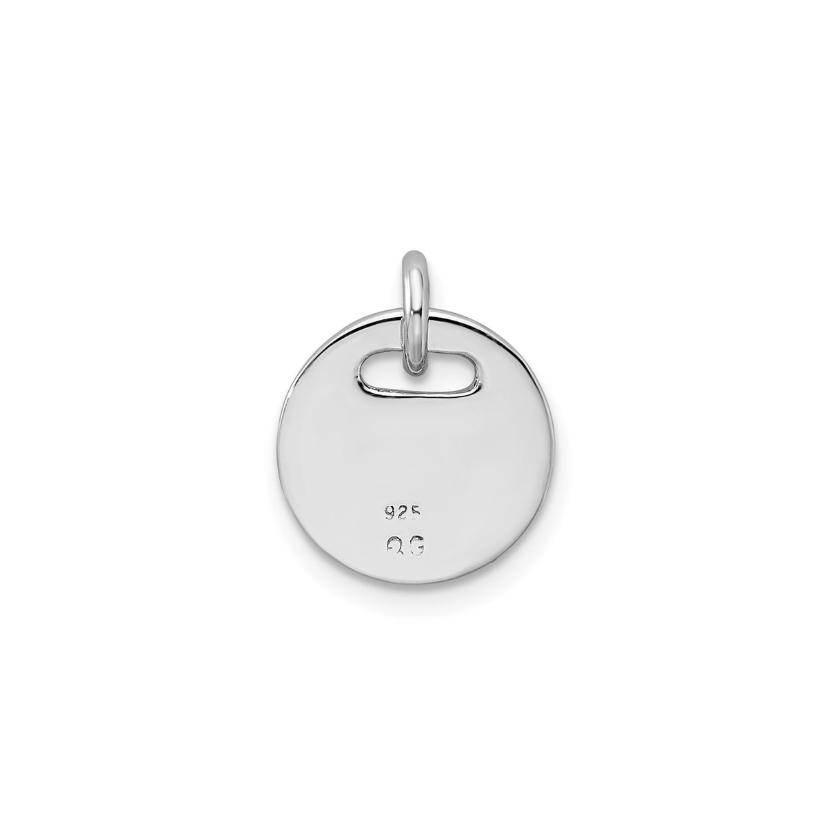 Sterling Silver Round Pendant with Mad Love Message, Modern Minimalist Charm