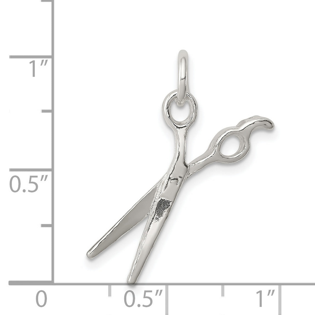 Scissors Charm Pendant in Real 925 Sterling Silver