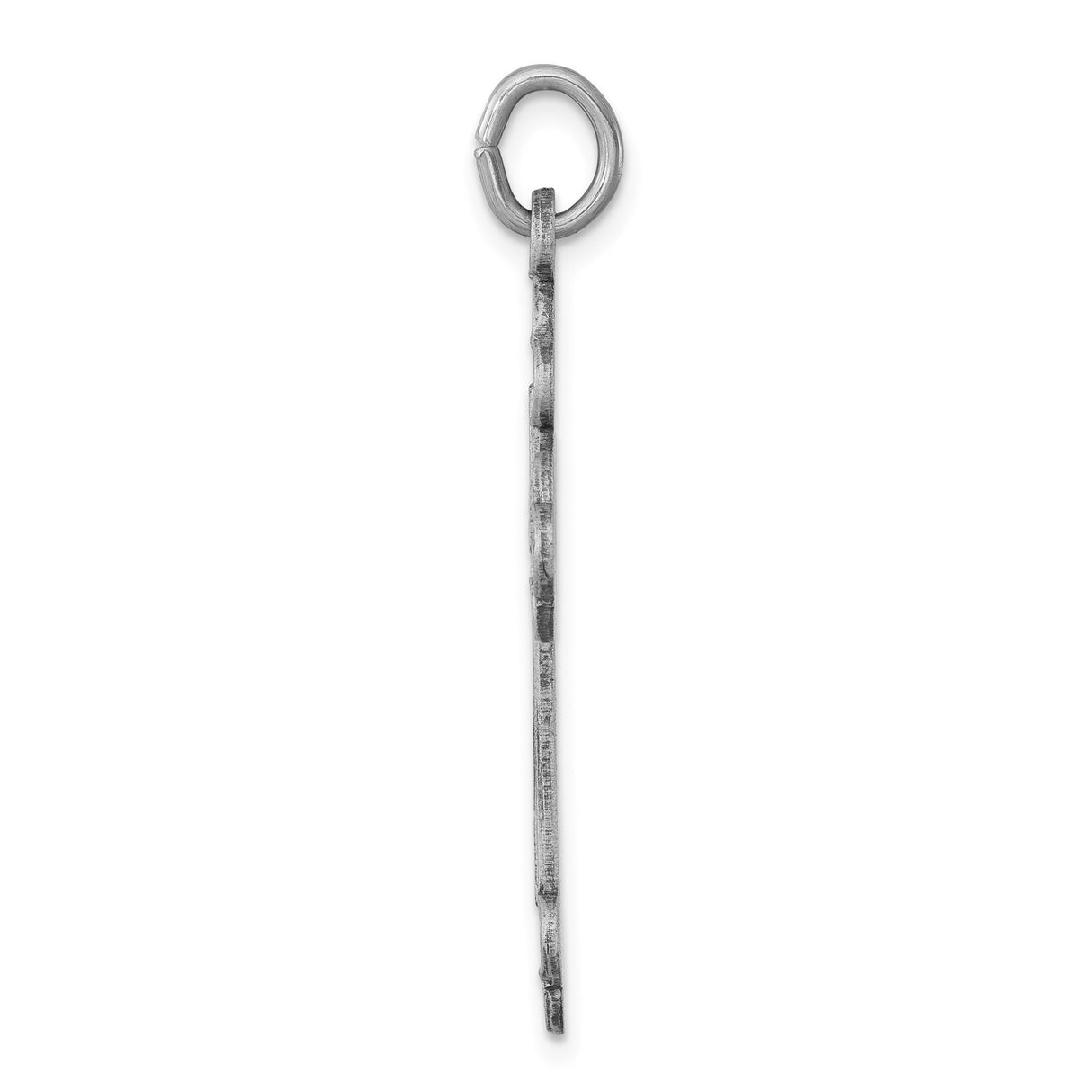 Sterling Silver Cross Pendant with Brushed and Textured Antique Design for Men and Women