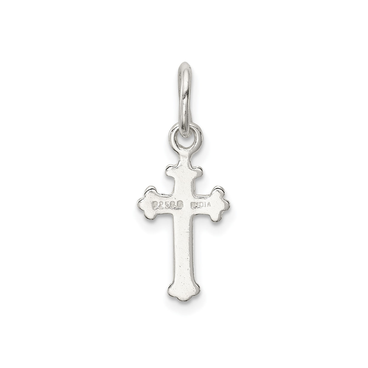 Sterling Silver Cross Pendant with Fleur de Lis Gothic Design for Men and Women