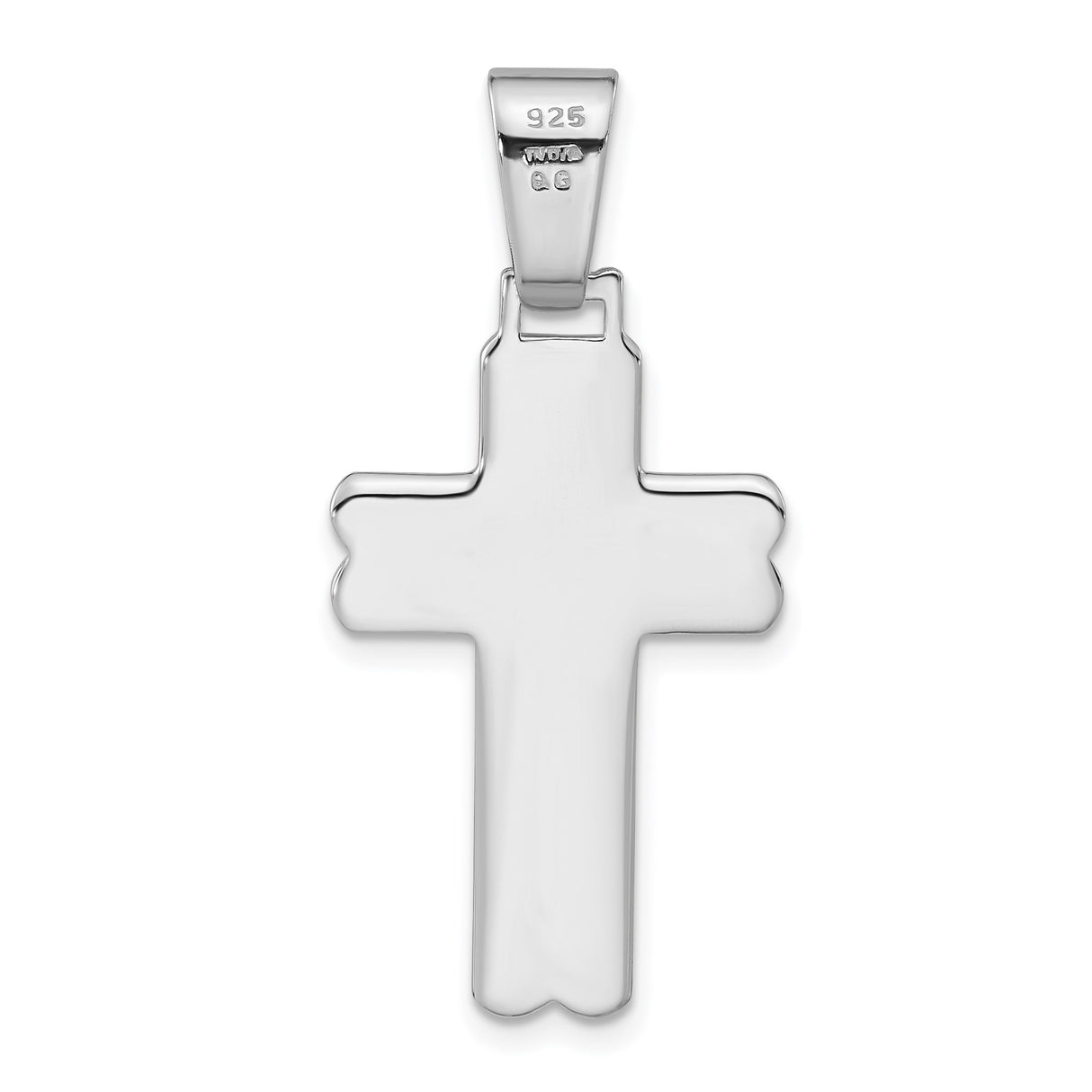 Sterling Silver Cross Pendant with Modern Layered Faith Design for Men and Women