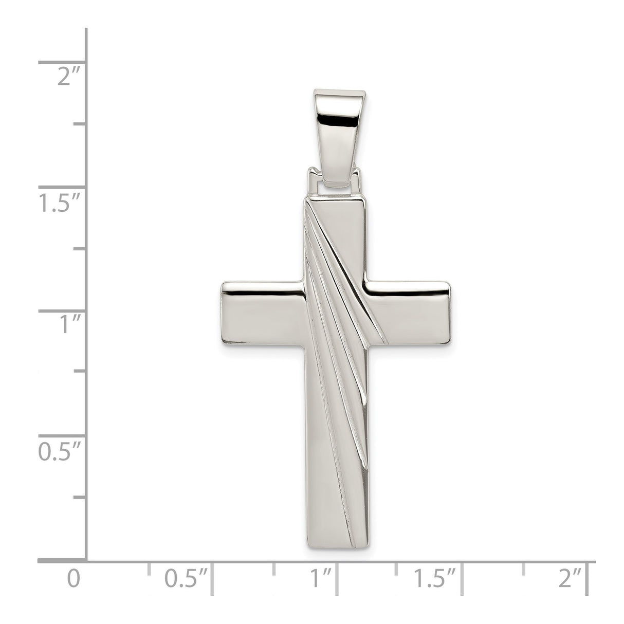 Sterling Silver Faith Pendant with Textured Cross, Unisex Spiritual Charm