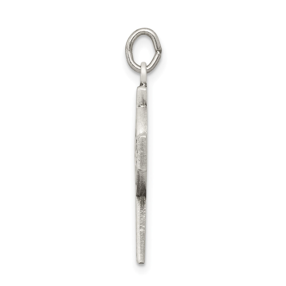 Sterling Silver Celtic Cross Pendant with Matte Finish and Halo Detail for Men and Women