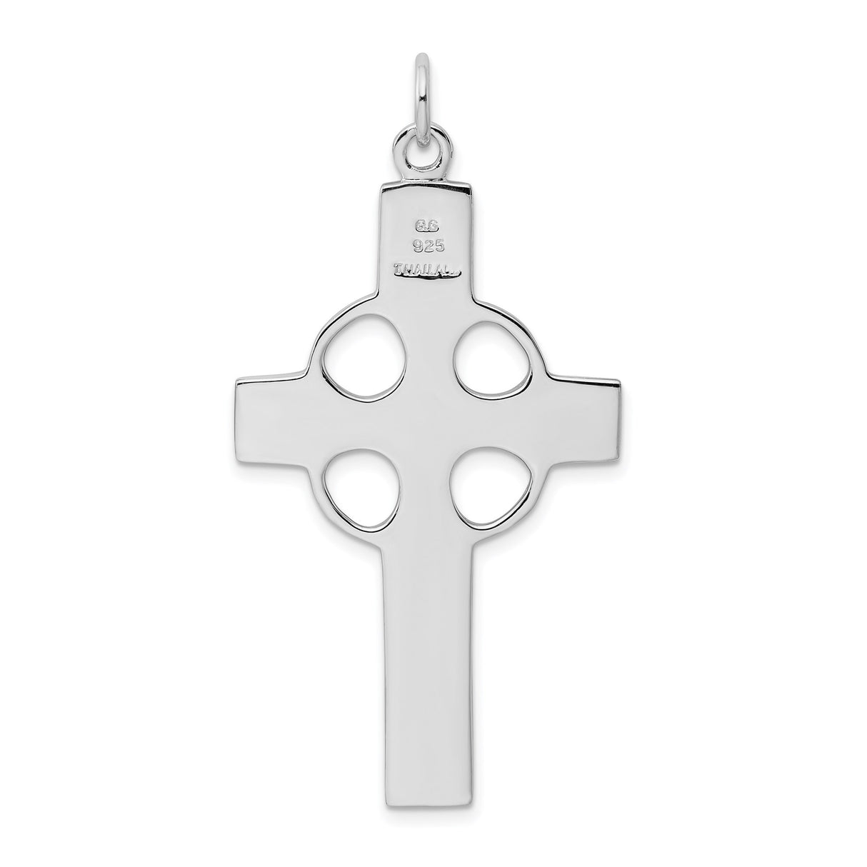Sterling Silver Celtic Cross Pendant with Filigree Design and Halo Center Wheel