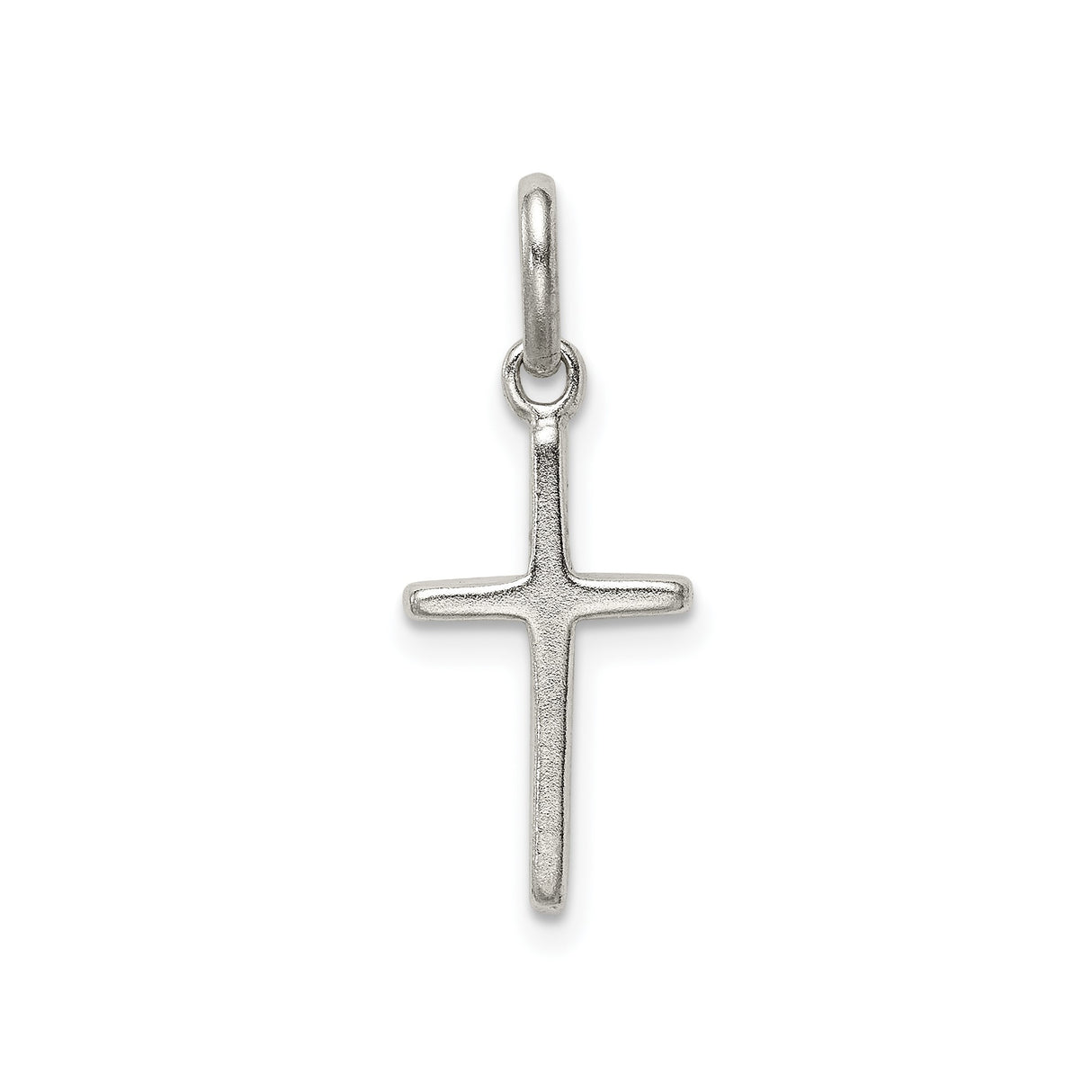 Sterling Silver Cross Pendant, Minimalist Unisex Spiritual Jewelry with Long Chain