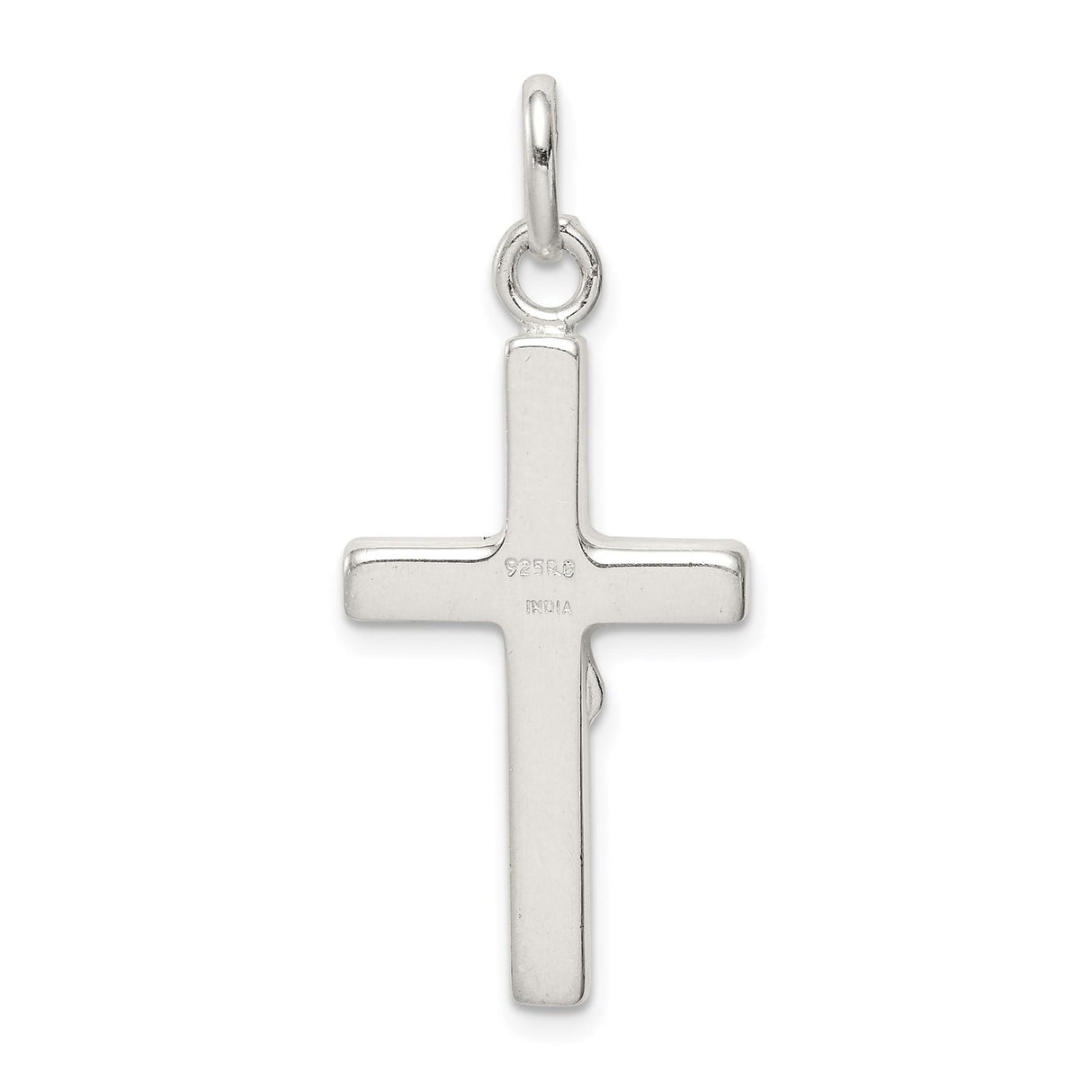 Sterling Silver Crucifix Cross Pendant with Raised Christ Design, Unisex Spiritual Jewelry