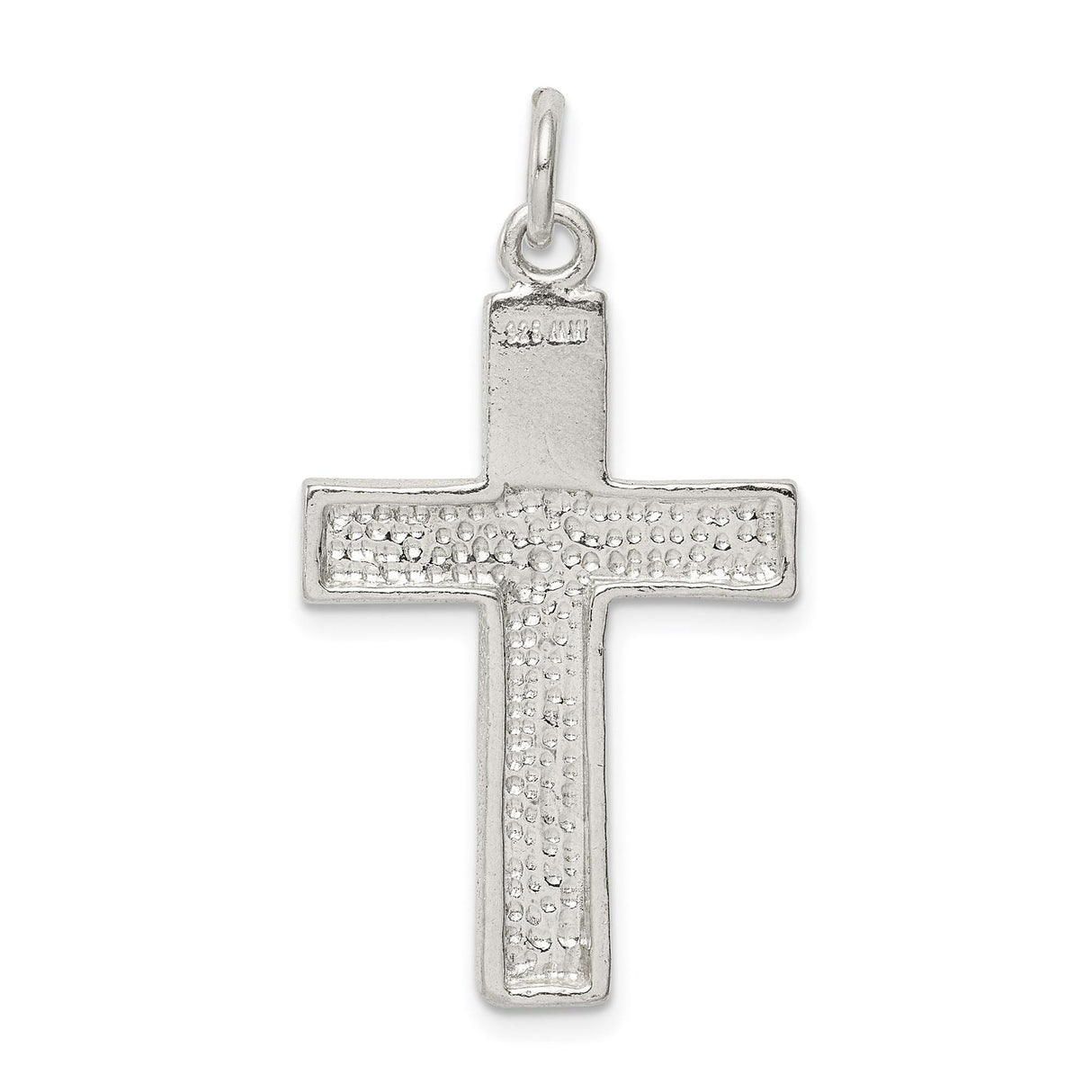 Sterling Silver Crucifix Cross Pendant, Polished Christian Jewelry with Jesus Design