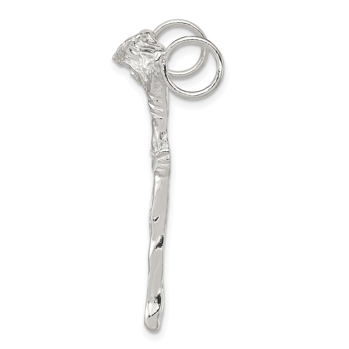 Sterling Silver Cross Pendant with Jesus Crucifix Design, Polished Religious Jewelry with Chain