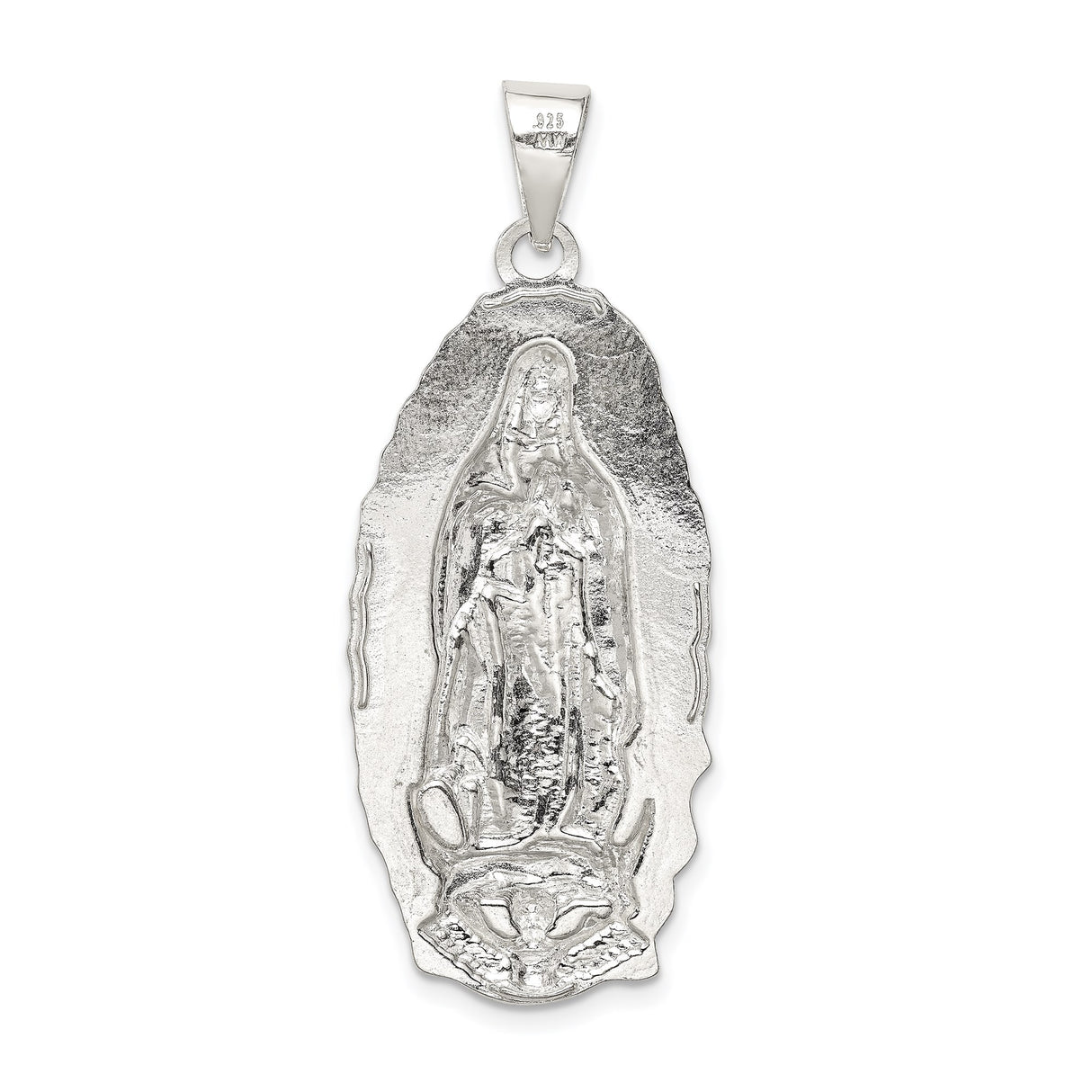 Sterling Silver Guadalupe Pendant Featuring Our Lady of Guadalupe Medallion
