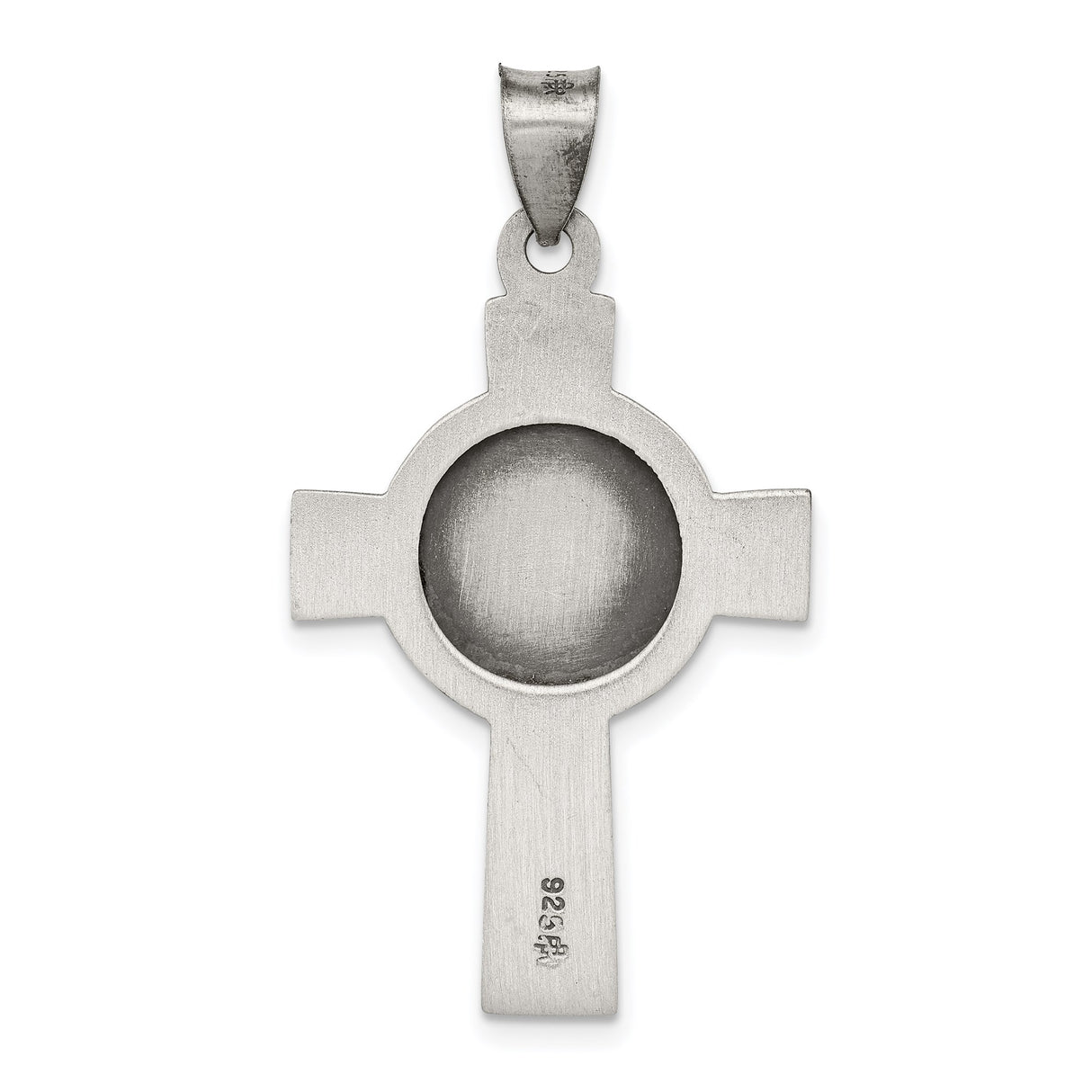 Sterling Silver Saint Michael Pendant with Celtic Cross Design for Divine Protection