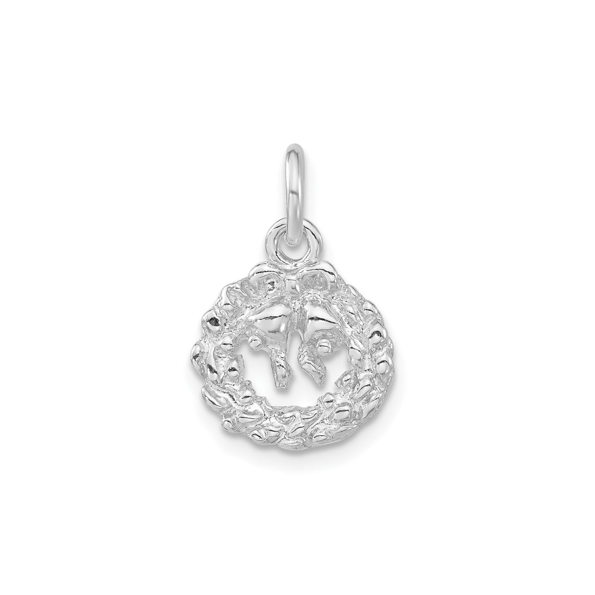 Sterling Silver Jesus Face Pendant with Crown of Thorns, Christian Faith Charm