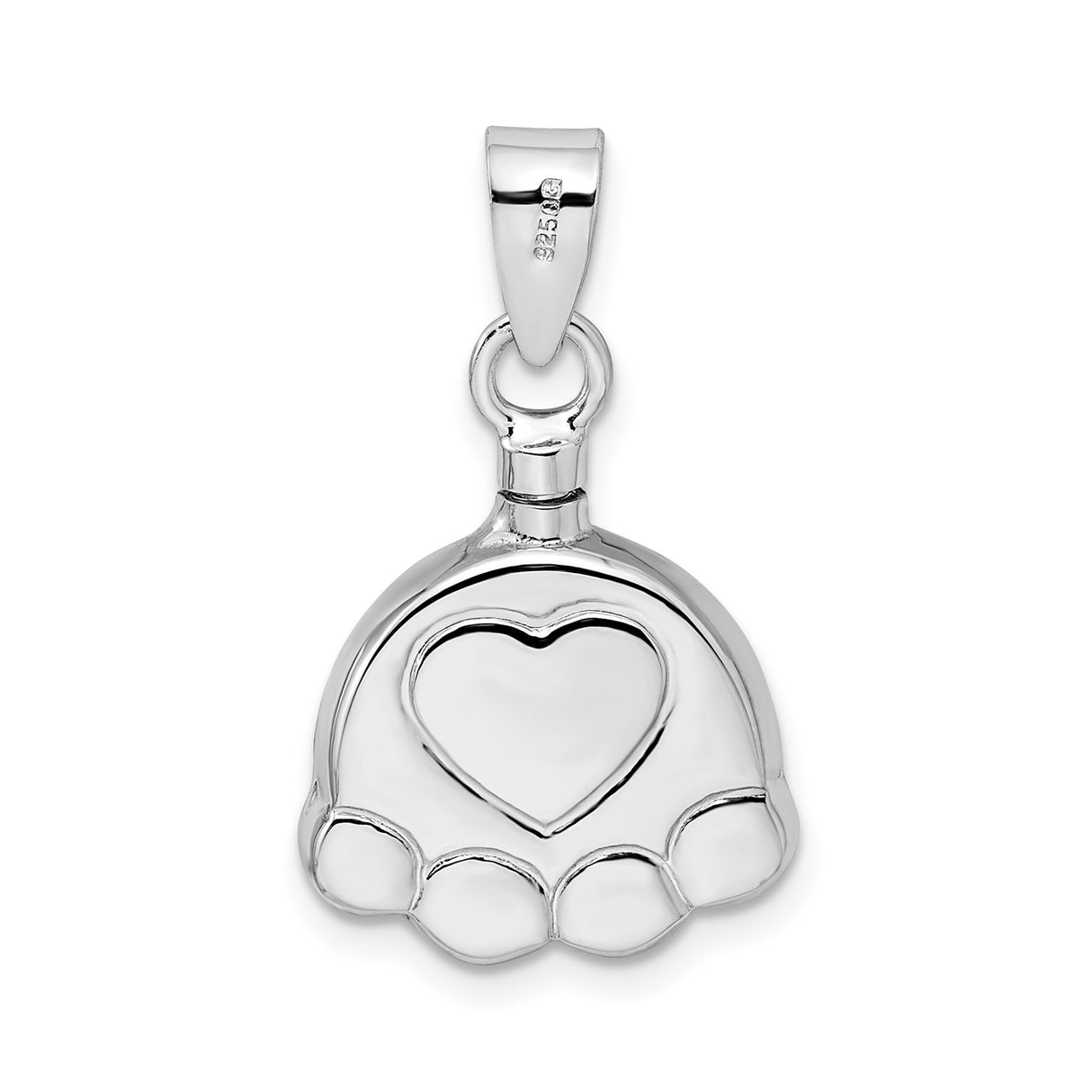 Sterling Silver Claddagh Pendant with Heart and Hands, Irish Celtic Design Jewelry