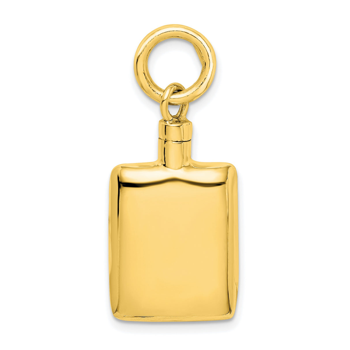 Polished Rectangular Ash Holder Charm Pendant in Real 925 Sterling SIlver