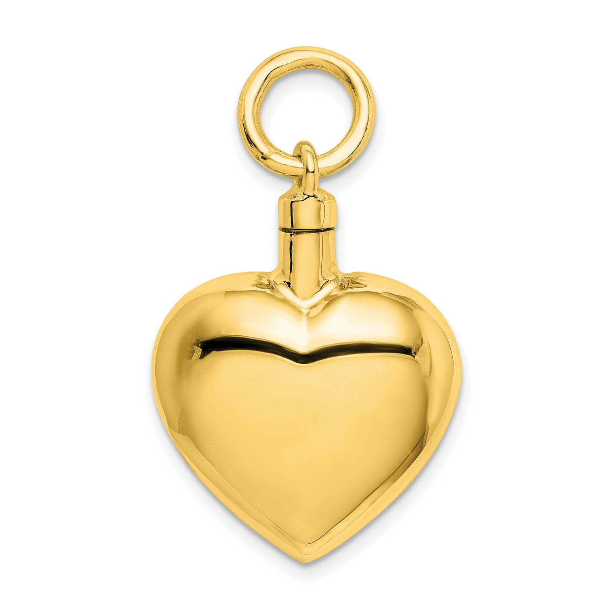 Polished Heart Ash Holder Charm Pendant in Real 925 Sterling SIlver