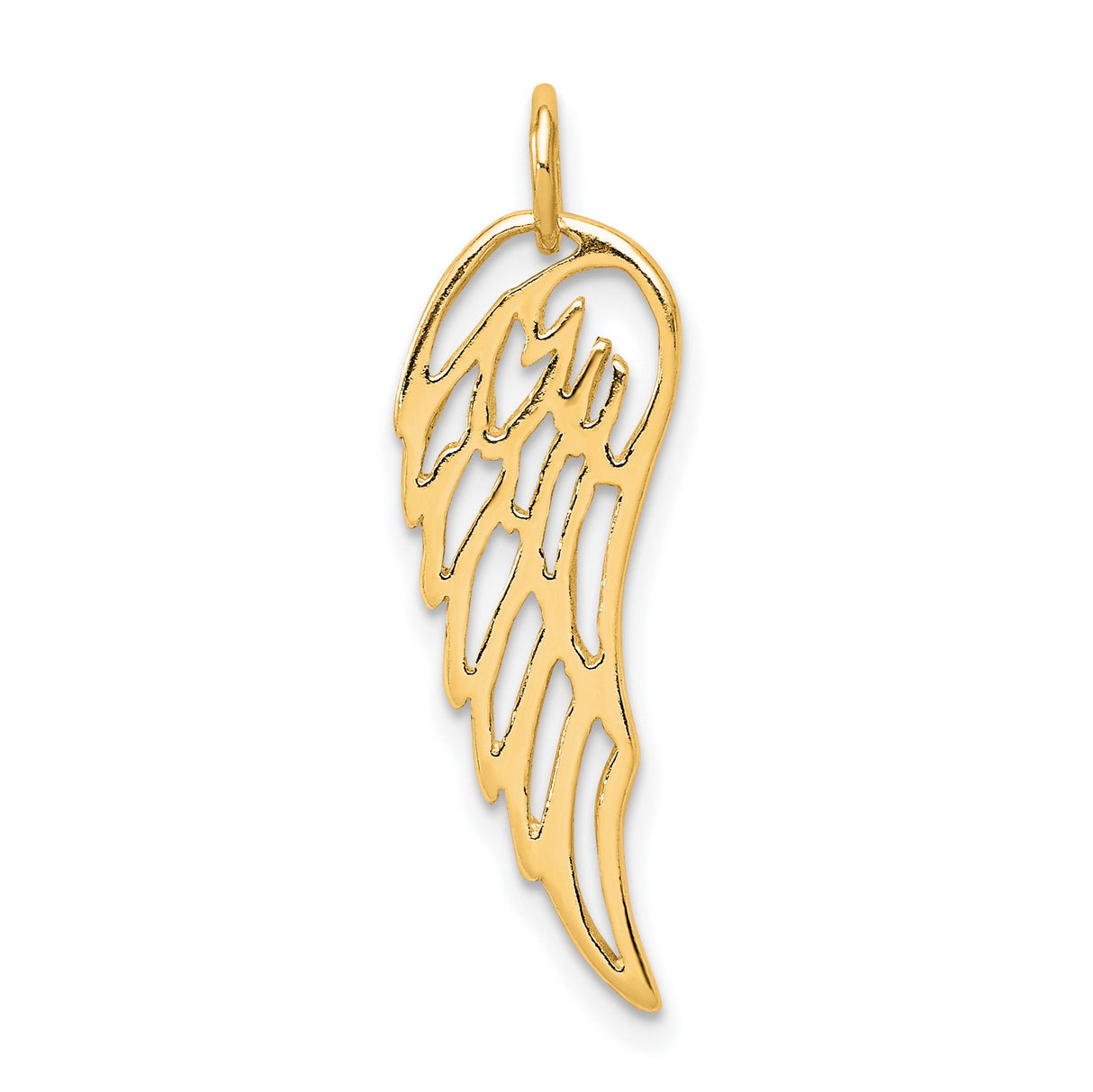 Polished Angel Wing Charm Pendant in Real 925 Sterling SIlver