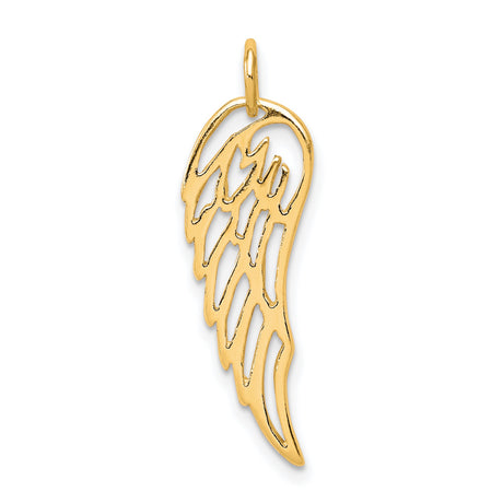 Polished Angel Wing Charm Pendant in Real 925 Sterling SIlver