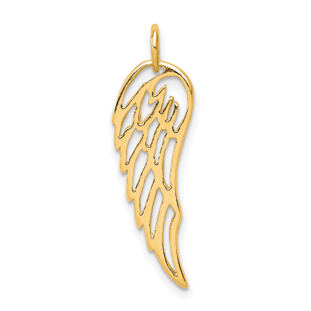 Polished Angel Wing Charm Pendant in Real 925 Sterling SIlver
