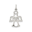 Sterling Silver Angel Pendant with Halo and Heart Center, Christian Faith Jewelry