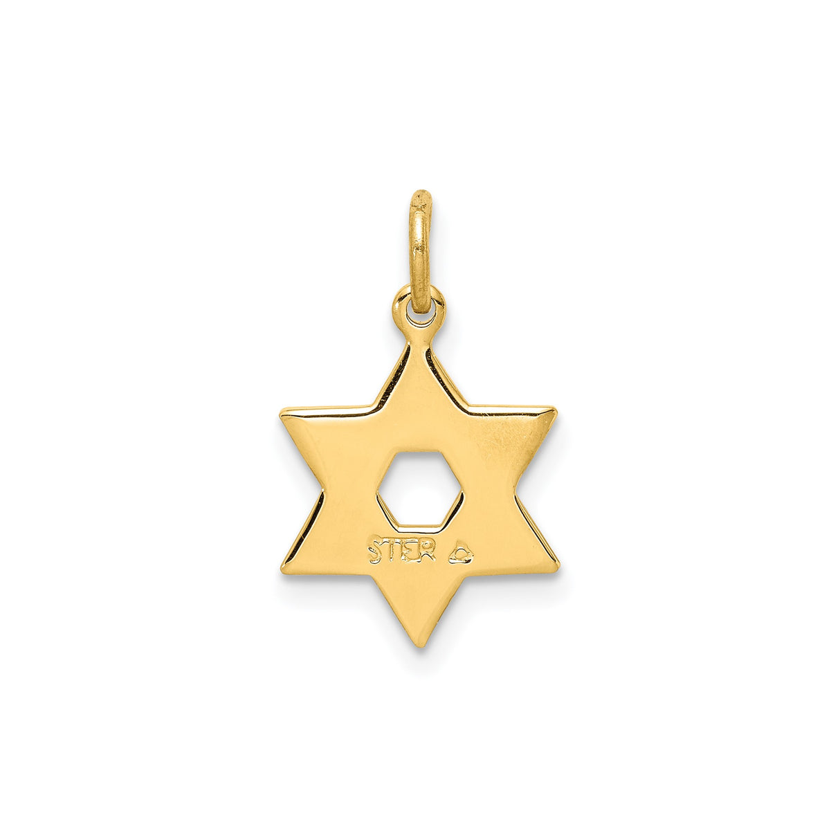 Sterling Silver Star of David Pendant with Textured and Polished Finish, Spiritual Jewish Charm