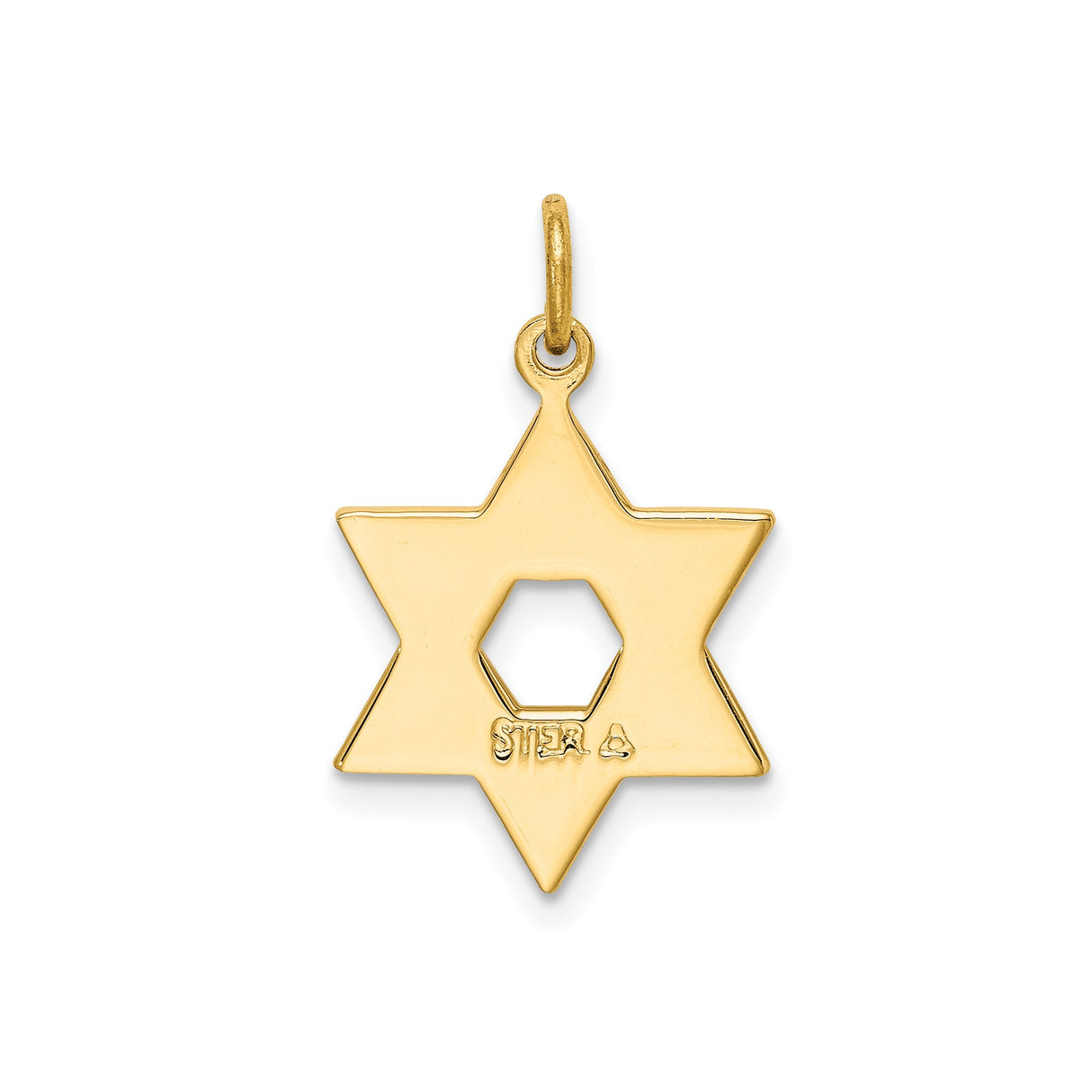 Sterling Silver Star of David Pendant with Polished and Textured Finish, Jewish Symbolic Jewelry