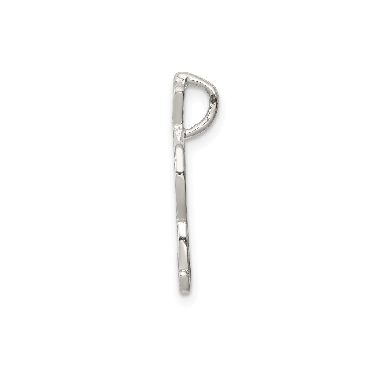 Sterling Silver Pendant with Cursive Letter R, Script Initial Charm for Women and Unisex Wear
