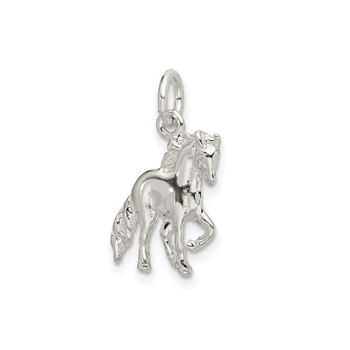 Sterling Silver Horse Pendant with Trotting Design, Western Equestrian Style