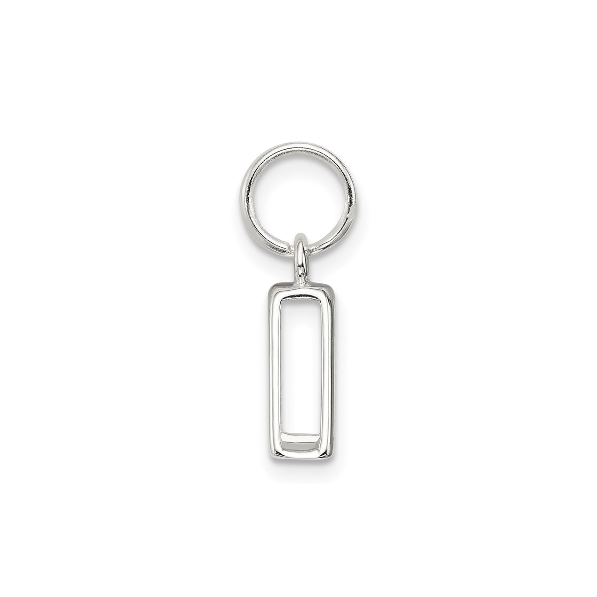 Sterling Silver Letter A Pendant Charm, Polished Initial Monogram Jewelry for Women or Unisex Use