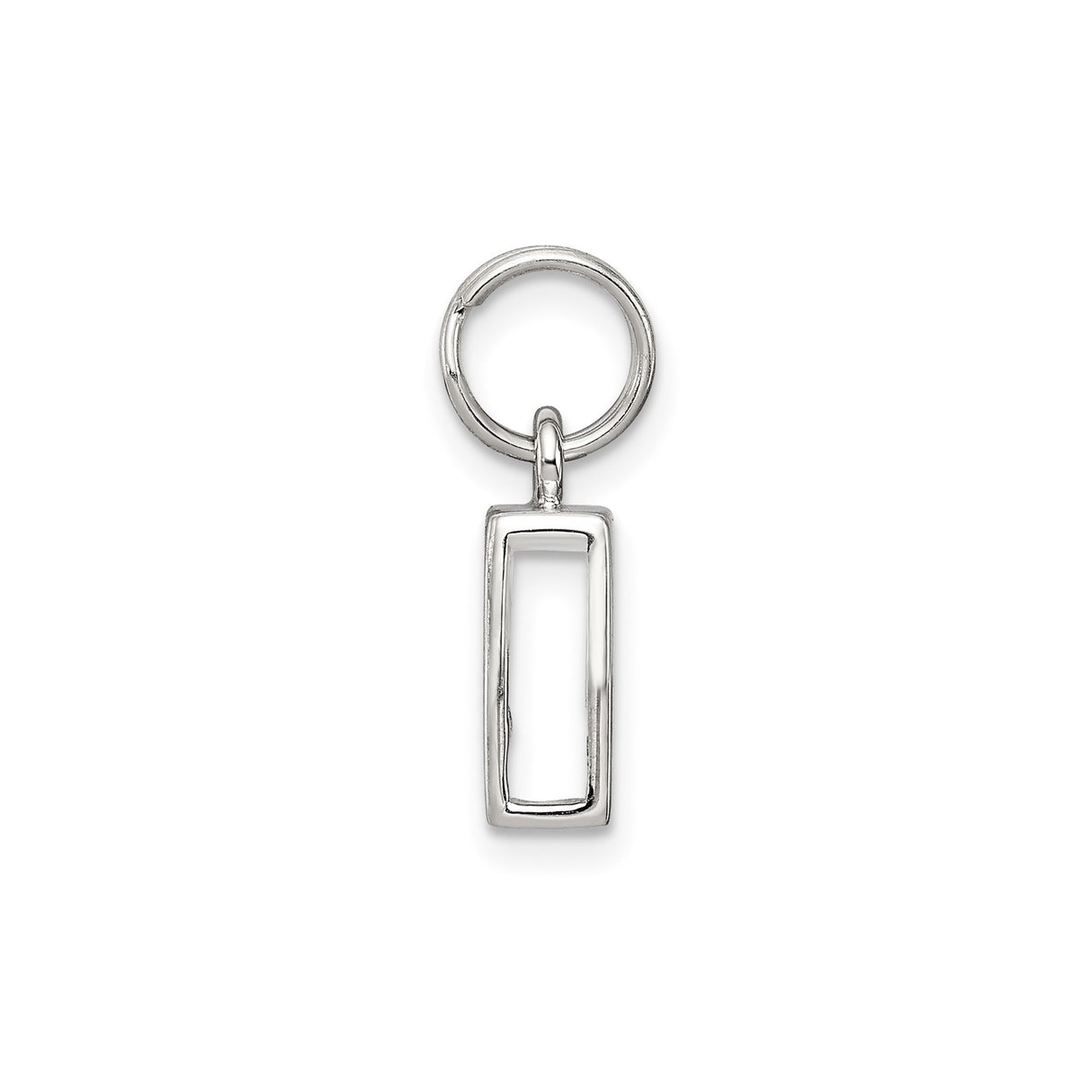Sterling Silver Letter P Pendant Charm, Block Initial Design for Women or Unisex Use