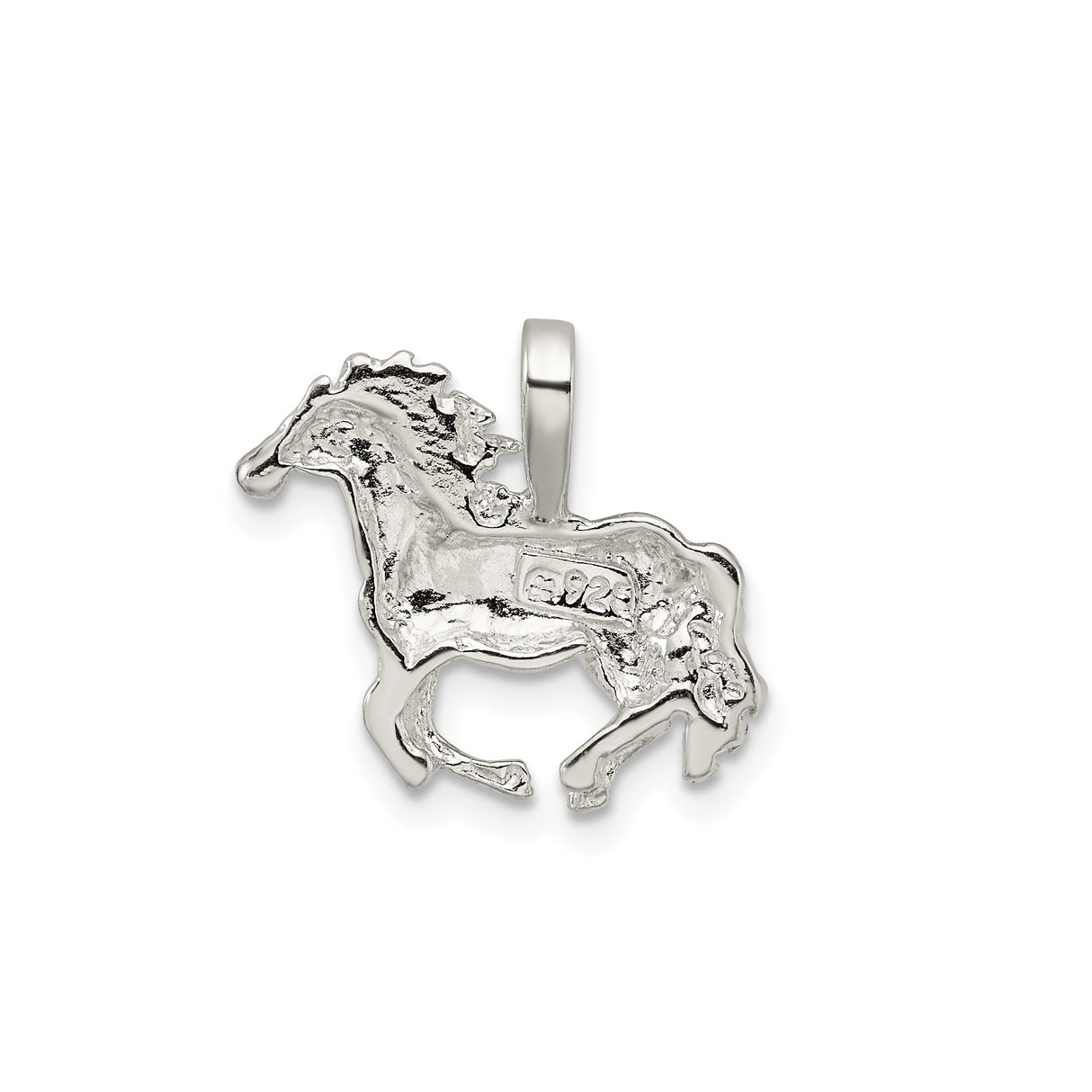 Sterling Silver Horse Pendant with Running Design, Western Equestrian Style Jewelry