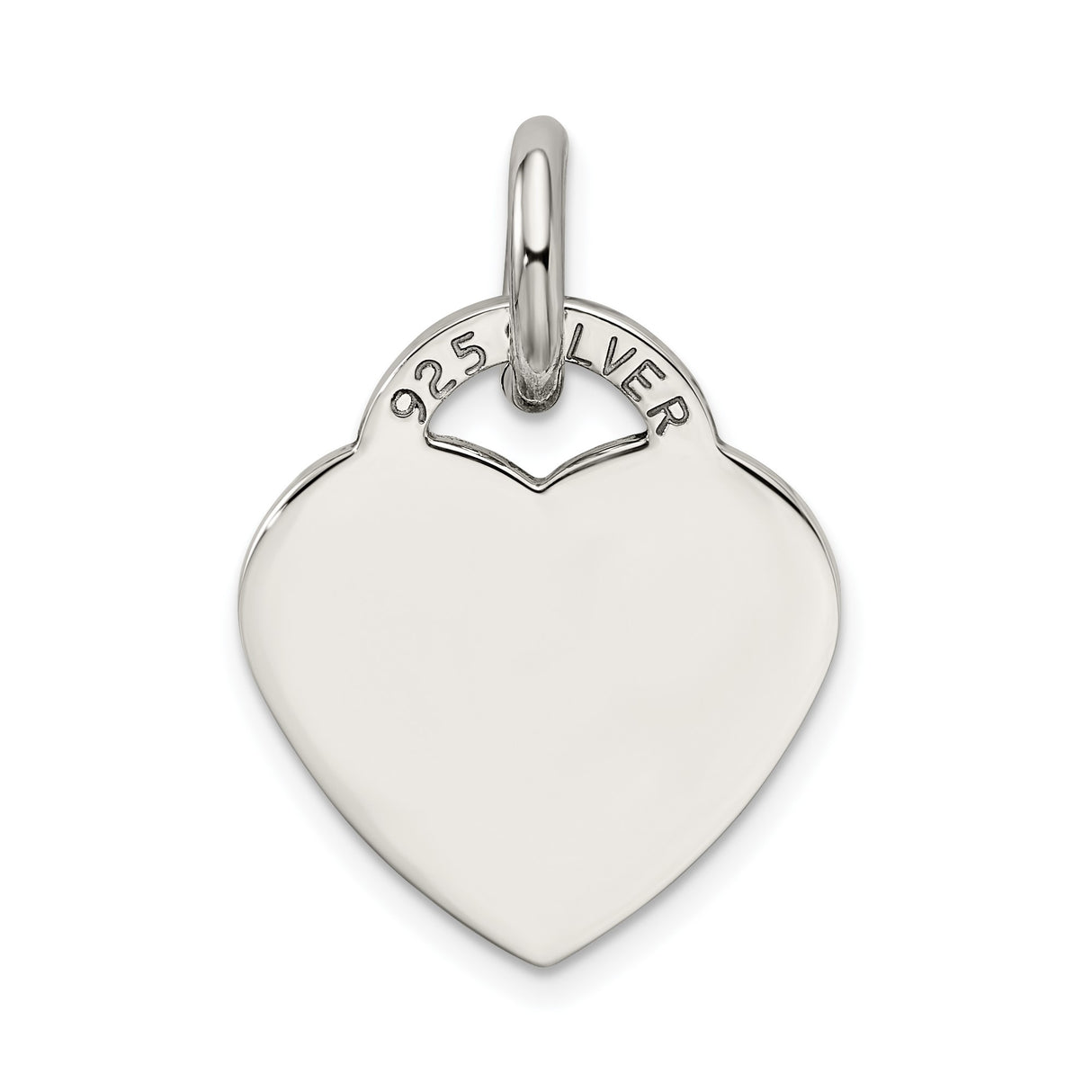 Sterling Silver Heart Pendant with I Love You Engraving, Romantic Jewelry for Women