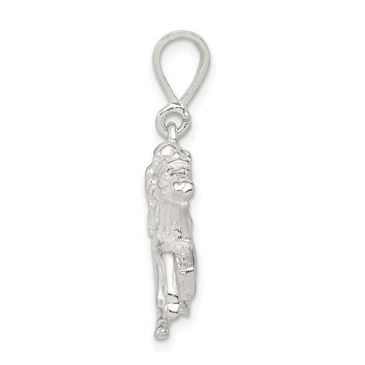 Sterling Silver Pendant with Horse Racing and Jockey Detail, Equestrian Sport Theme