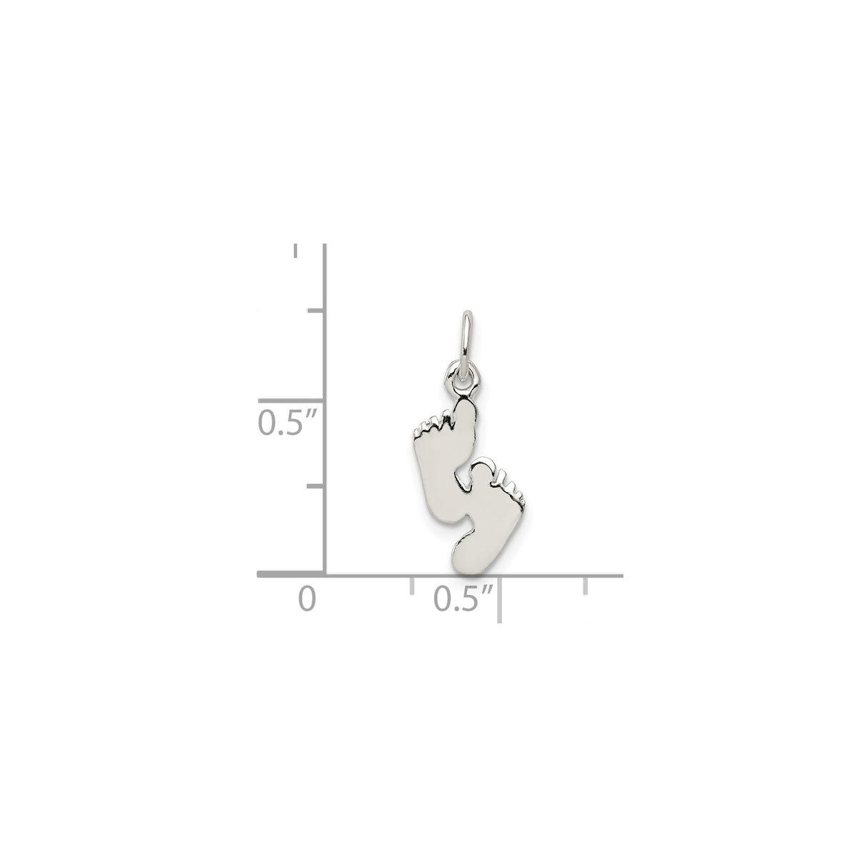 Sterling Silver Baby Feet Pendant with Two Tiny Footprints, Meaningful Motherhood Charm