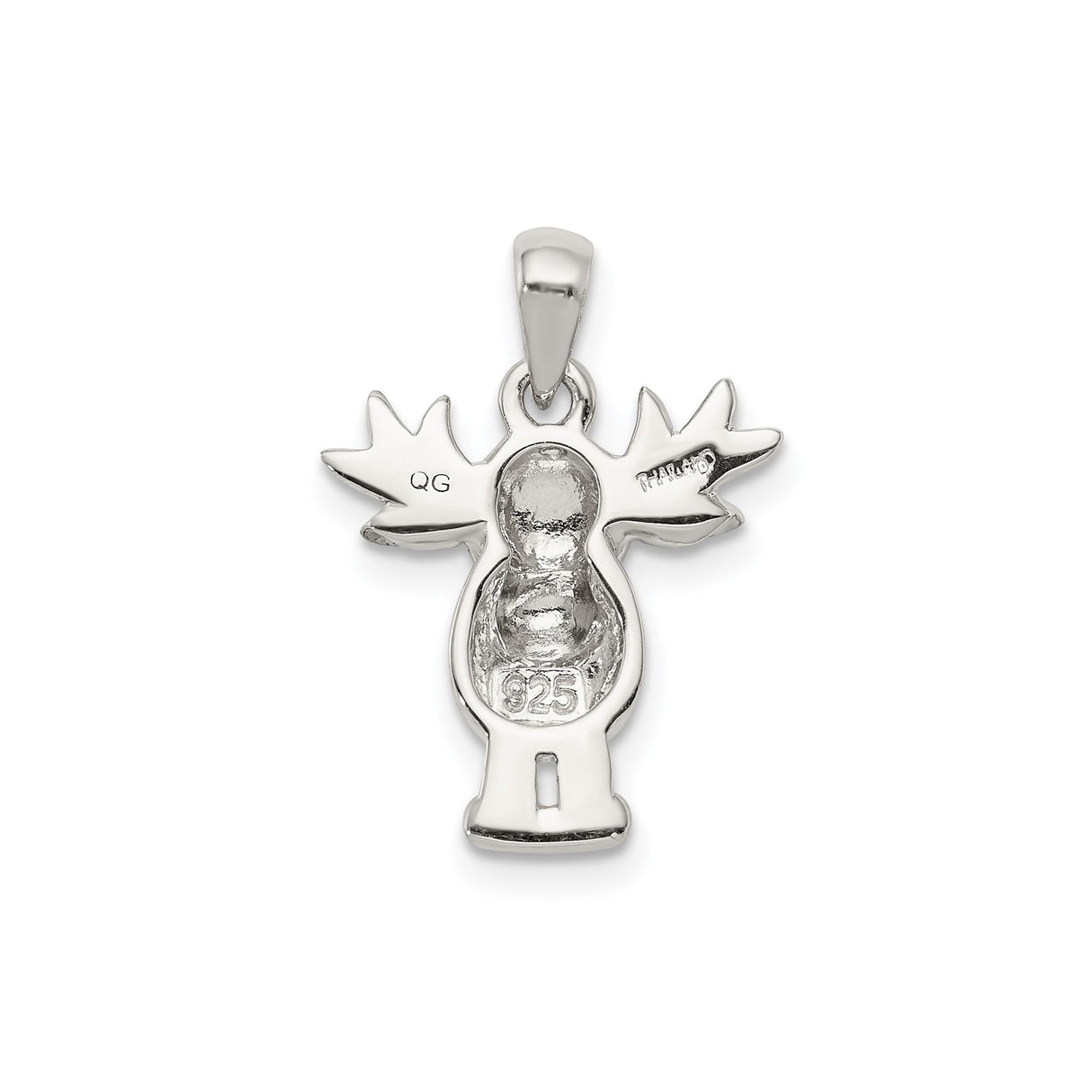 Sterling Silver Moose Pendant, Whimsical Cartoon Animal Charm, Nature-Inspired Jewelry for Women