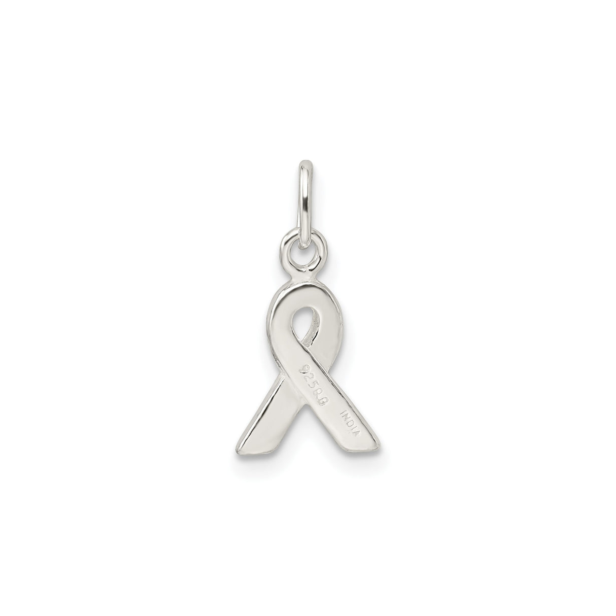 Sterling Silver Awareness Ribbon Pendant, Symbol of Support and Hope for Women or Unisex Wear