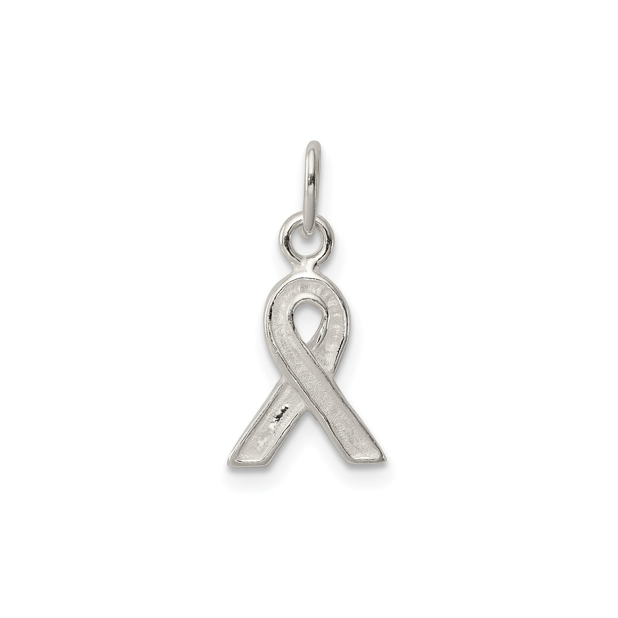 Sterling Silver Awareness Ribbon Pendant, Symbol of Support and Hope for Women or Unisex Wear
