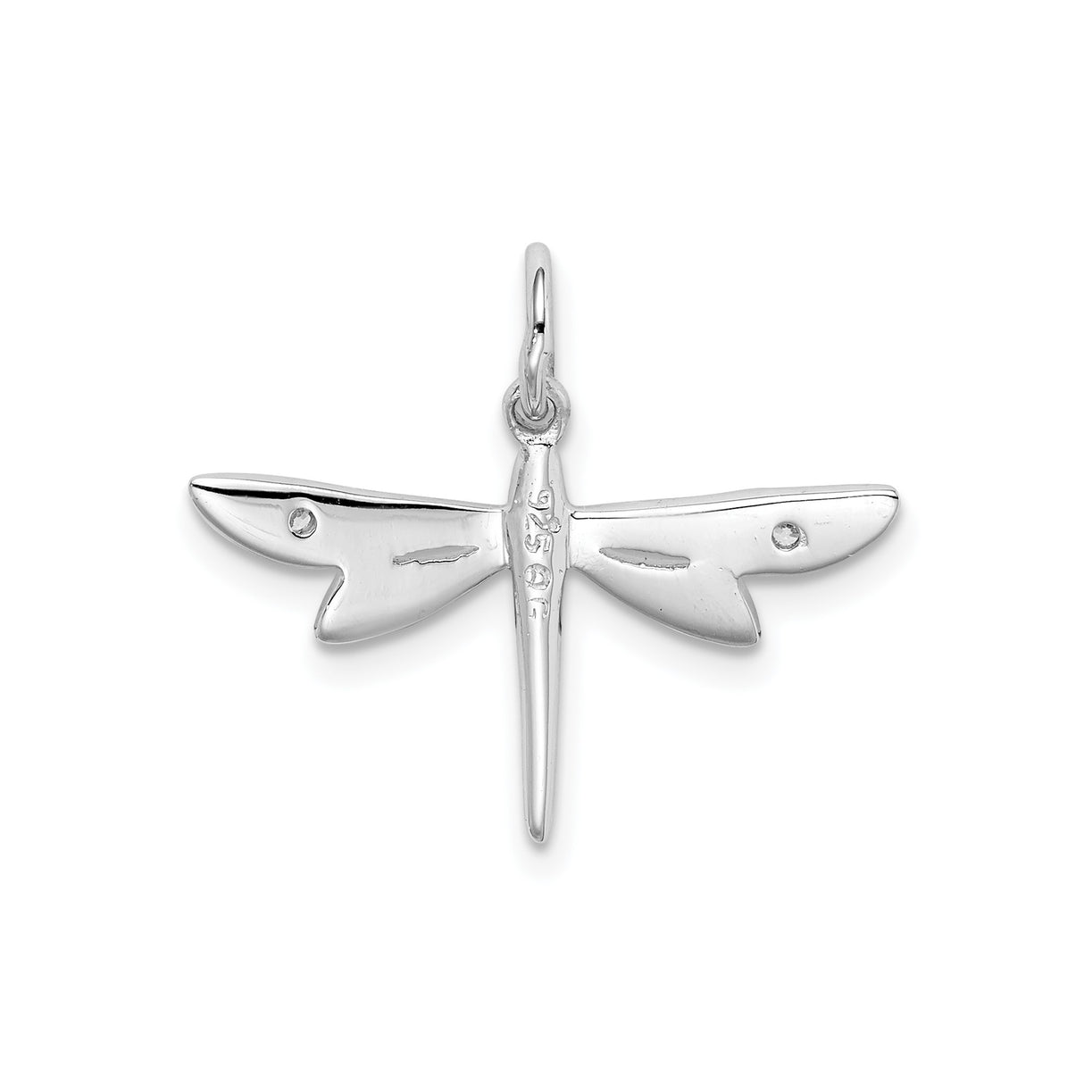 Sterling Silver Dragonfly Pendant with Cubic Zirconia, Nature Inspired Jewelry for Women