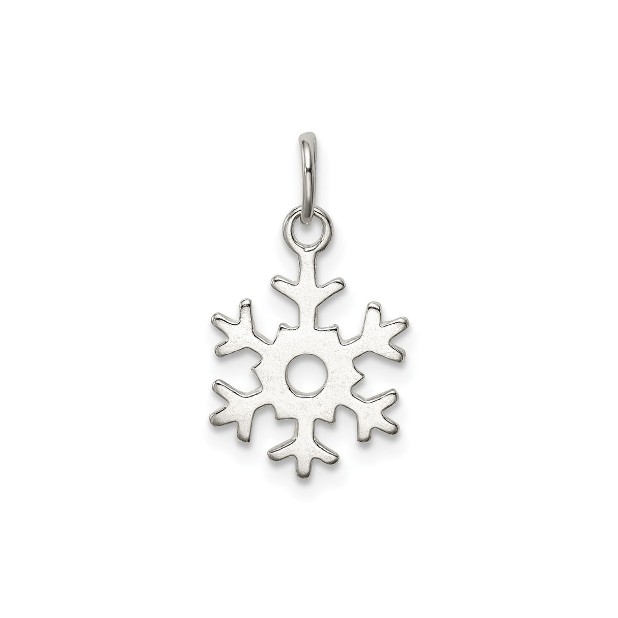 Sterling Silver Snowflake Pendant, Cutout Winter Design, Seasonal Nature-Inspired Jewelry