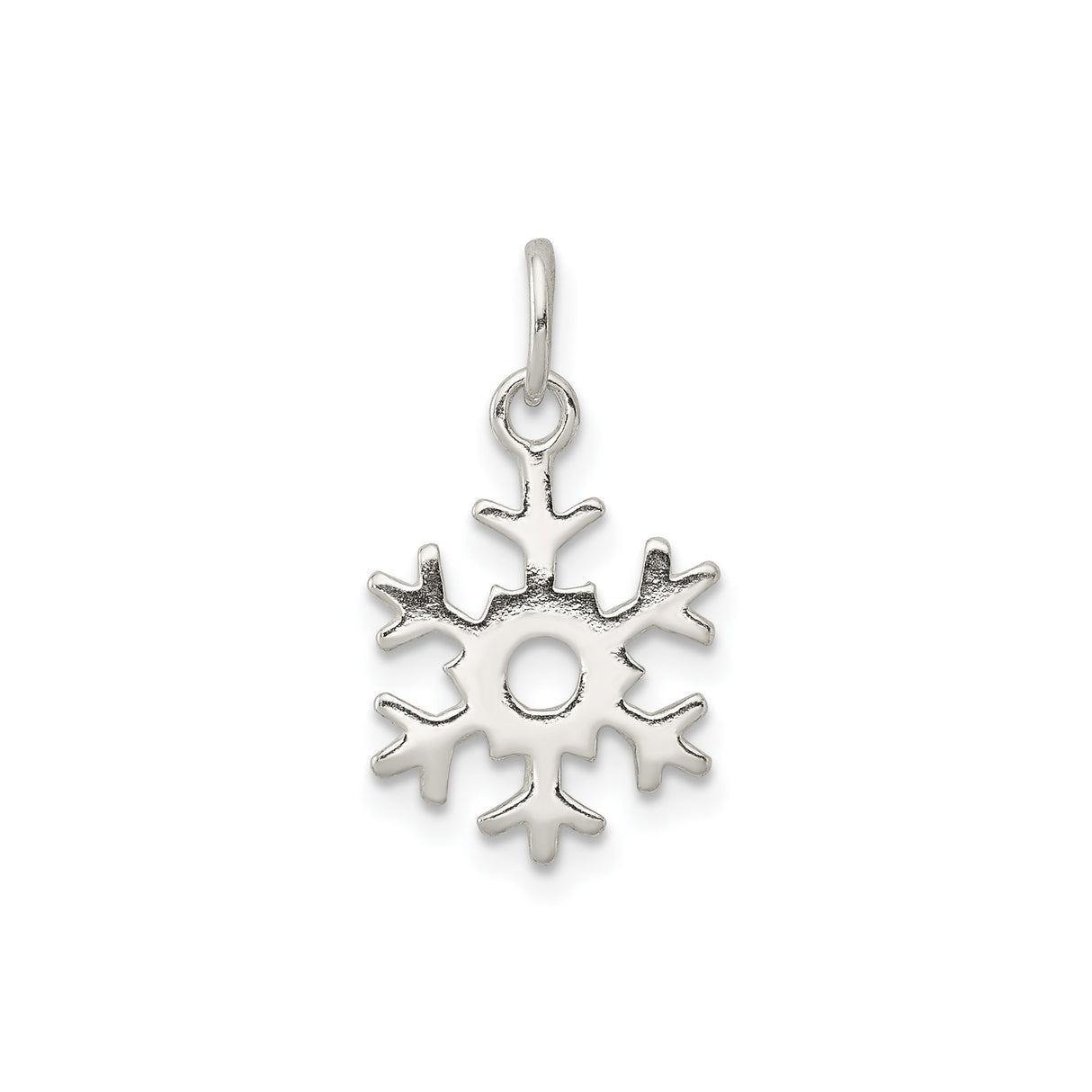 Sterling Silver Snowflake Pendant, Cutout Winter Design, Seasonal Nature-Inspired Jewelry