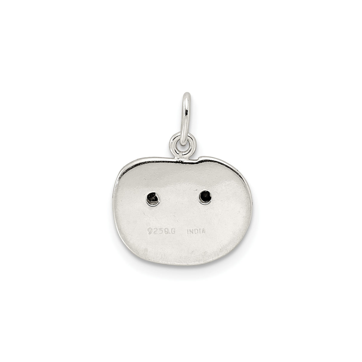 Sterling Silver Pendant, Orange Enamel Halloween Pumpkin Jack-o-Lantern Charm