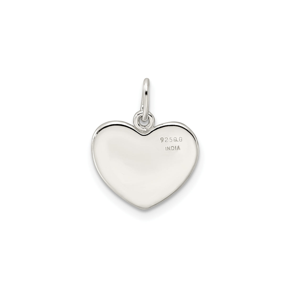 Sterling Silver Heart Pendant with American Flag Enamel and Star Detail