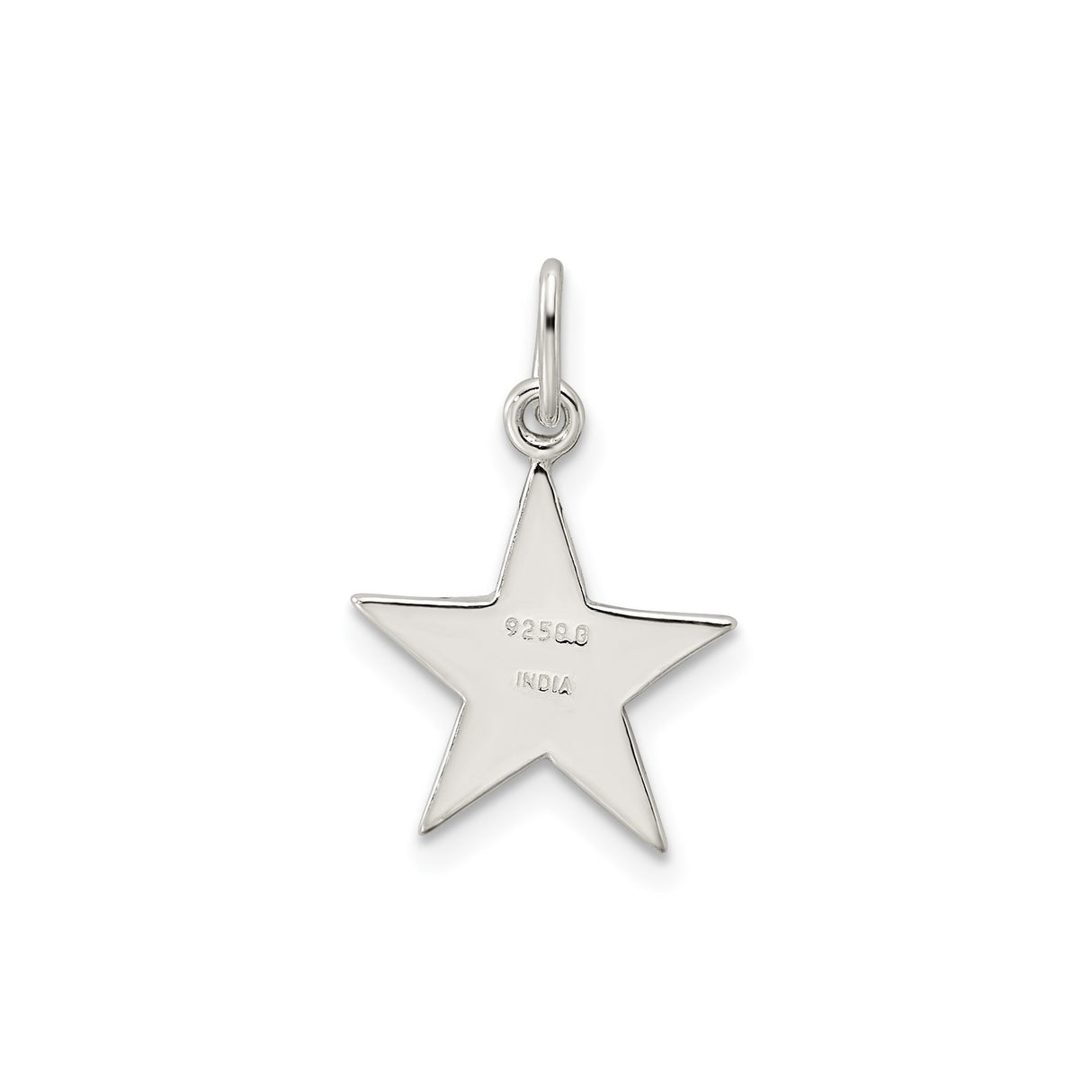 Sterling Silver American Flag Star Pendant with Red White Blue Enamel, Patriotic Charm