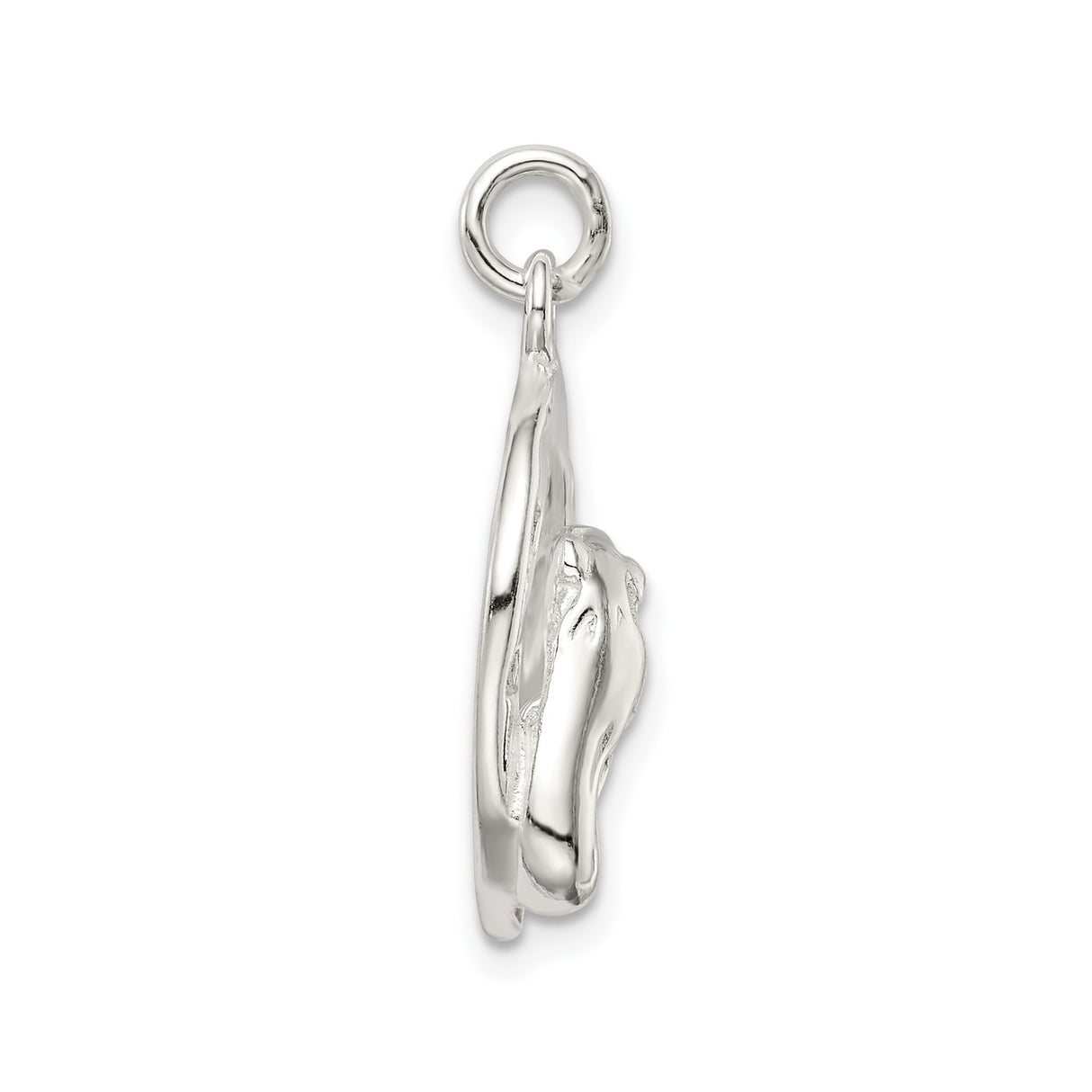 Sterling Silver Horse Head Pendant with Lucky Horseshoe Design, Equestrian Motif