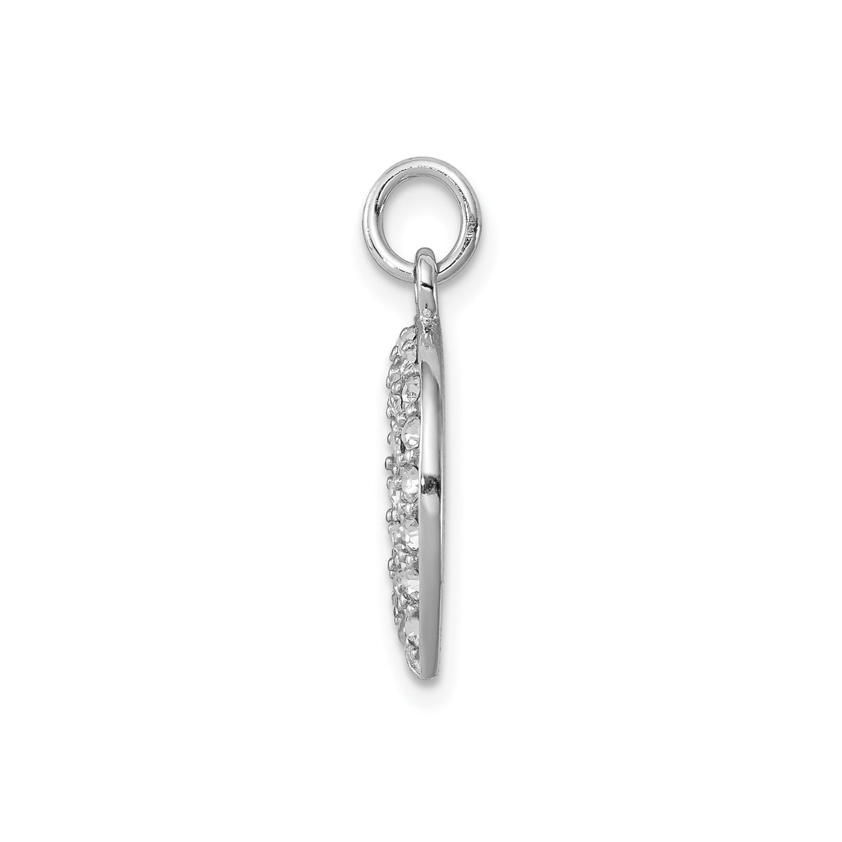 Sterling Silver Horseshoe Pendant with Cubic Zirconia, Lucky Western Talisman Charm