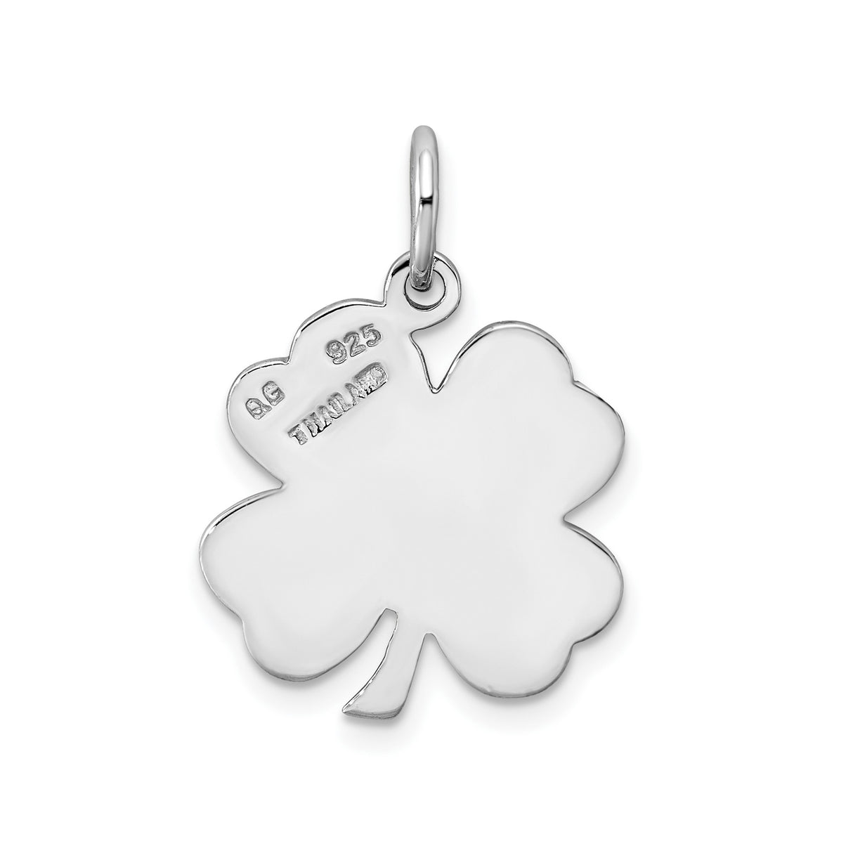Sterling Silver Four Leaf Clover Pendant, Irish Lucky Charm Design for Women or Unisex Wear