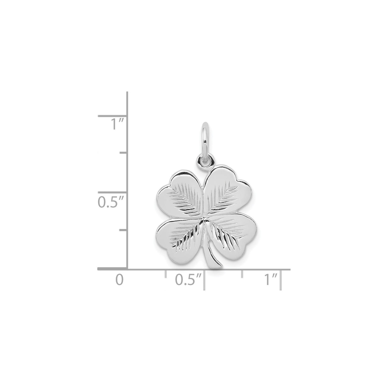 Sterling Silver Four Leaf Clover Pendant, Irish Lucky Charm Design for Women or Unisex Wear