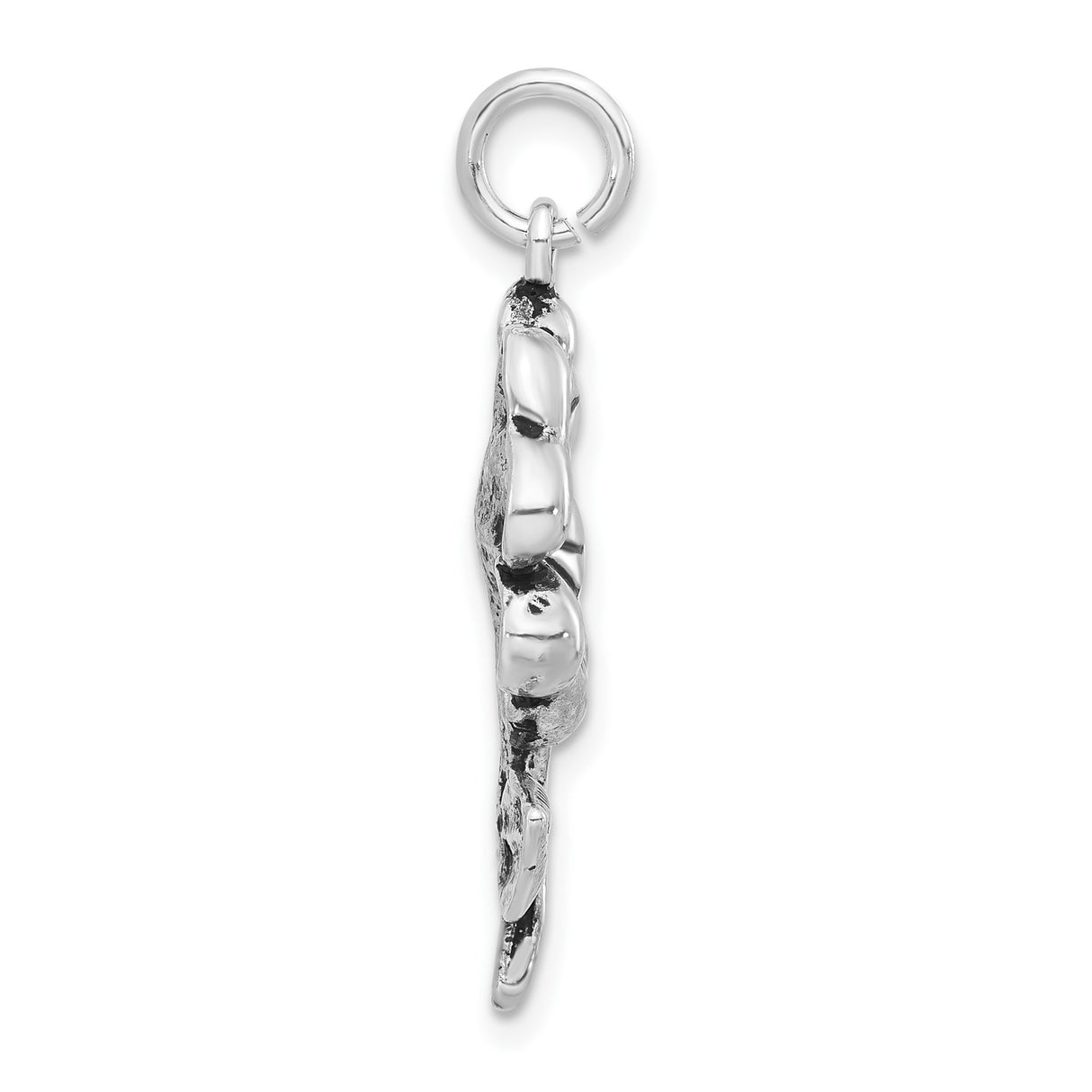 Sterling Silver Four-Leaf Clover Pendant, Irish Good Luck Charm for Women or Unisex Wear