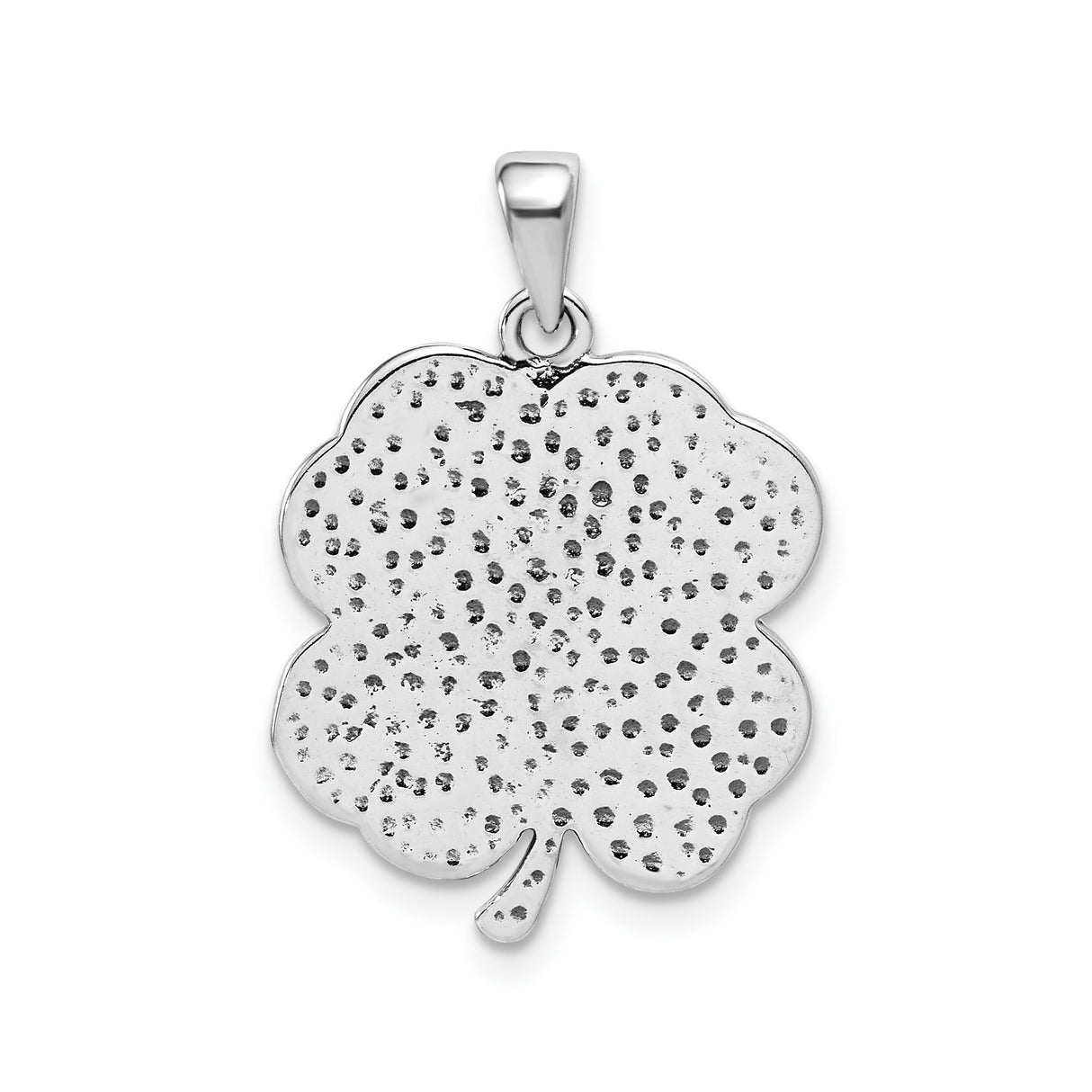 Sterling Silver Pendant with Four-Leaf Clover, Horseshoe, Evil Eye, Number Seven, Elephant Symbols