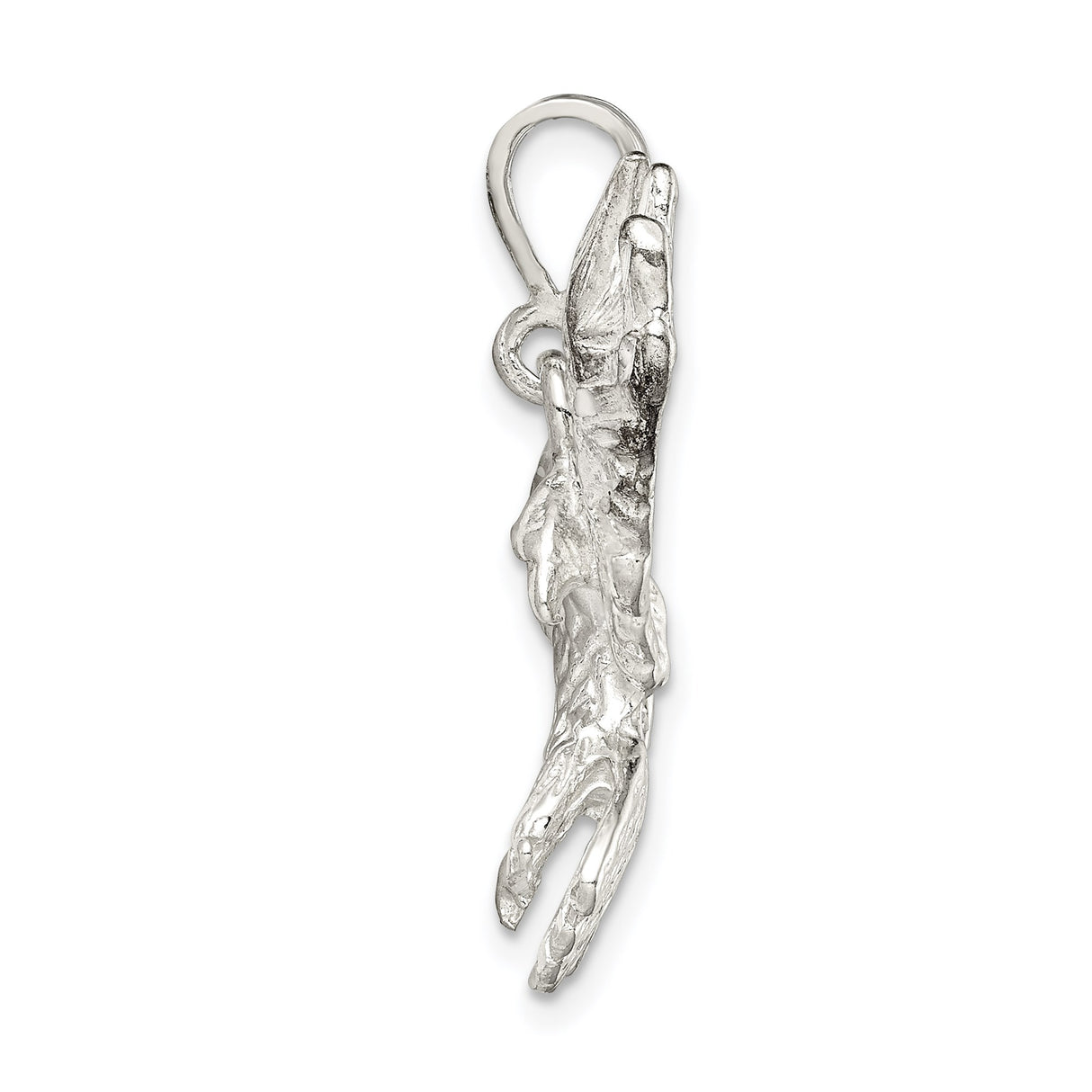 Sterling Silver Eagle Pendant with Outstretched Wings, Symbol of Freedom and Strength